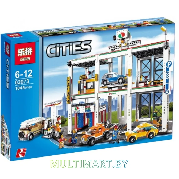 Конструктор Lepin 02073 Городской гараж (1045 деталей)